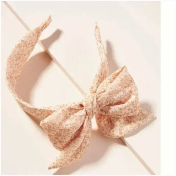 ⭐️ Quinn Bow Floral Bow Boho Chic Hipster Hippie Art Deco Farm Peasant Headband - Picture 1 of 1